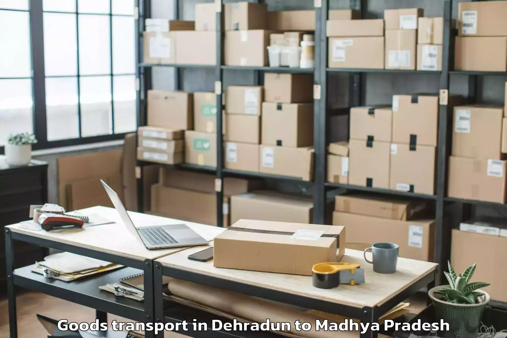 Professional Dehradun to Abhilashi University Bhopal Goods Transport